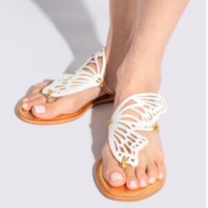 new Verderosmarino Leather Gold Butterfly Sandals Made In Italy 255 3M2